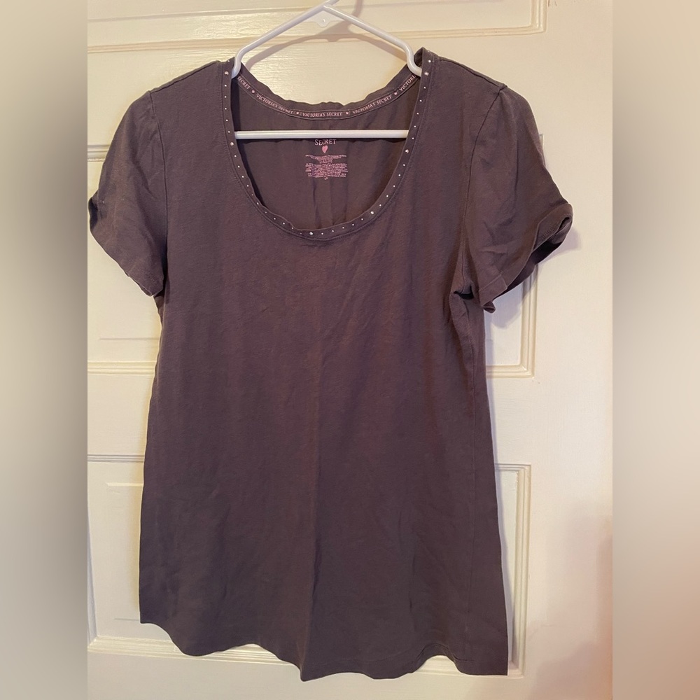 Victoria secret grey sleep top - large